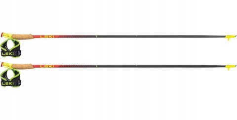 Kijki Biegowe Carbonowe 120 Cm Red-Yellow Leki, Ultra Lekkie I Wytrzymałe