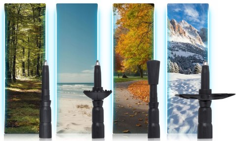 Kijki Trekkingowe Teleskopowe 65-135 Cm, Antywstrząsowe, Korek, 2 Szt.