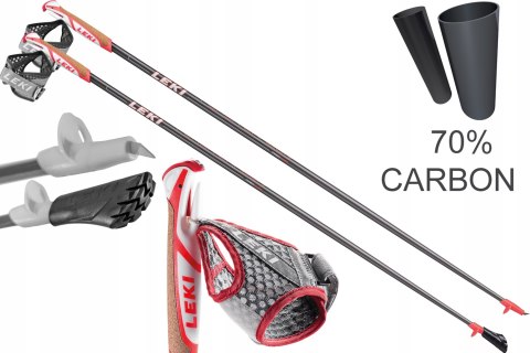 Nordic Walking Kije Leki Flash Carbon 130Cm 165G Trigger S Shark 70% Karbon