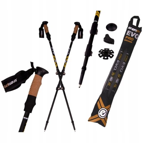 Nordic Walking Kije Składane 3-Segmentowe Regulowane Z Talerzykami/Bucikami