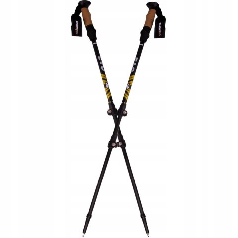 Nordic Walking Kije Składane 3-Segmentowe Regulowane Z Talerzykami/Bucikami