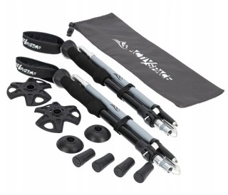 Składane Kije Trekkingowe Regulowane 110-135Cm Aluminiowe Z Pokrowiecem