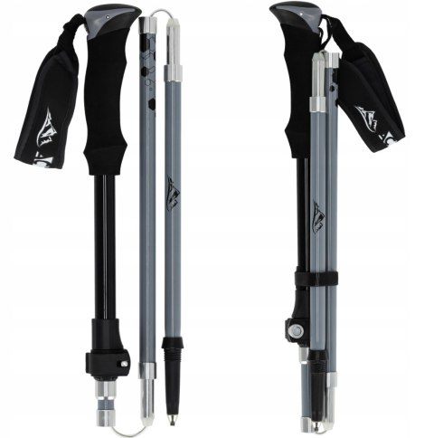 Składane Kije Trekkingowe Regulowane 110-135Cm Aluminiowe Z Pokrowiecem