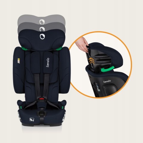 Fotelik I-Size Nelly Isofix 76-150 Cm, Składany, Sips, 4-Stopn. Regulacja