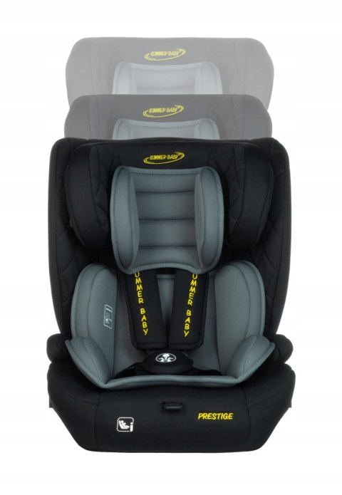Fotelik I-Size Summer Baby Prestige 76-150Cm Isofix R129 Przodem Szary