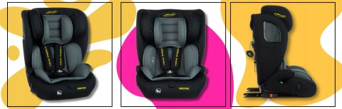 Fotelik I-Size Summer Baby Prestige 76-150Cm Isofix R129 Przodem Szary