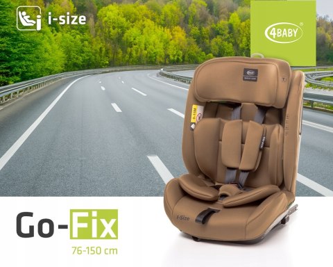 Fotelik Samochodowy 4Baby Go-Fix I-Size Isofix 9-36 Kg, Czarny, Wysoka Jakość