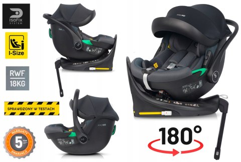 Fotelik Samochodowy Easy Go Buz Pro I-Size 0-13 Kg Z Bazą Isofix Obracaną