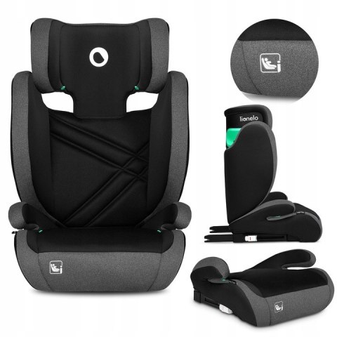 Fotelik Samochodowy I-Size Hugo Isofix 15-36Kg Black Carbon Podstawka