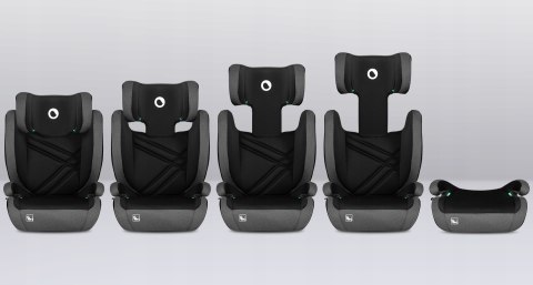 Fotelik Samochodowy I-Size Hugo Isofix 15-36Kg Black Carbon Podstawka