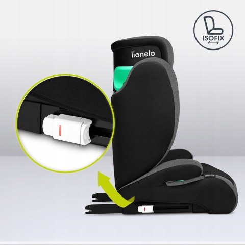 Fotelik Samochodowy I-Size Hugo Isofix 15-36Kg Black Carbon Podstawka