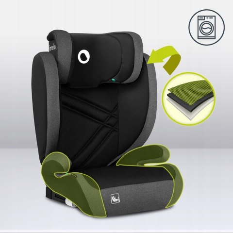 Fotelik Samochodowy I-Size Hugo Isofix 15-36Kg Black Carbon Podstawka