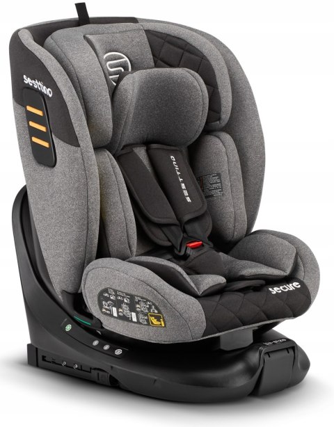Fotelik Samochodowy I-Size Obrotowy 360° Isofix 40-150 Cm 0-36 Kg Sesttino