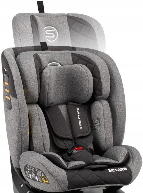 Fotelik Samochodowy I-Size Obrotowy 360° Isofix 40-150 Cm 0-36 Kg Sesttino