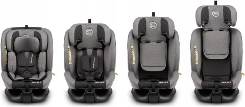 Fotelik Samochodowy I-Size Obrotowy 360° Isofix 40-150 Cm 0-36 Kg Sesttino
