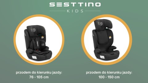 Fotelik Samochodowy I-Size Sesttino Rocker Pro 76-150Cm 9-36Kg Montaż Pasem