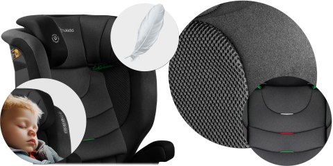Fotelik Samochodowy Isofix I-Size 15-36Kg, 12-Poziomową Regulacją Dziecięcy