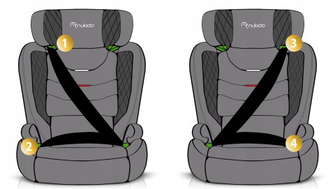 Fotelik Samochodowy Isofix I-Size 15-36Kg, 12-Poziomową Regulacją Dziecięcy