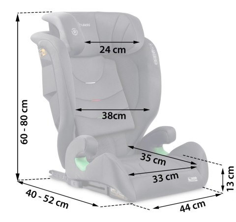 Fotelik Samochodowy Isofix I-Size 15-36Kg, 12-Poziomową Regulacją Dziecięcy