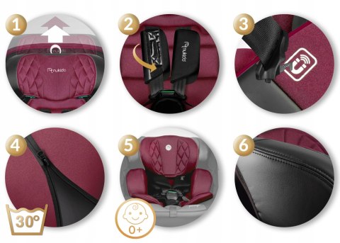 Fotelik Samochodowy Obrotowy Isofix I-Size 40-150Cm 360° Regulowana Noga
