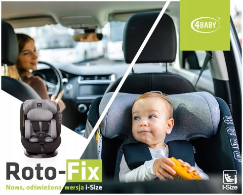 Fotelik 4Baby Roto-Fix 360° I-Size Isofix Top Tether Mokka 0-36 Kg