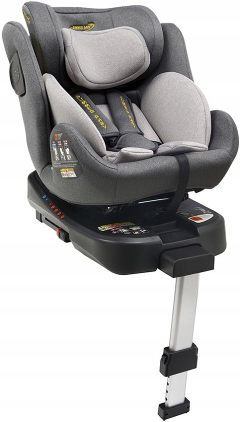 Fotelik Samochodowy 40-150Cm Obrotowy 360° Isofix Z Nogą, 5-Punktowe Pasy