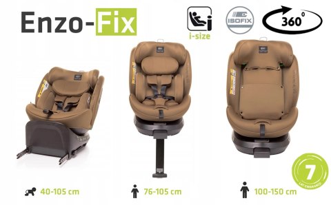 Fotelik Samochodowy 4Baby Enzo-Fix Mokka I-Size Isofix 360° 40-150 Cm