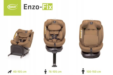 Fotelik Samochodowy 4Baby Enzo-Fix Mokka I-Size Isofix 360° 40-150 Cm