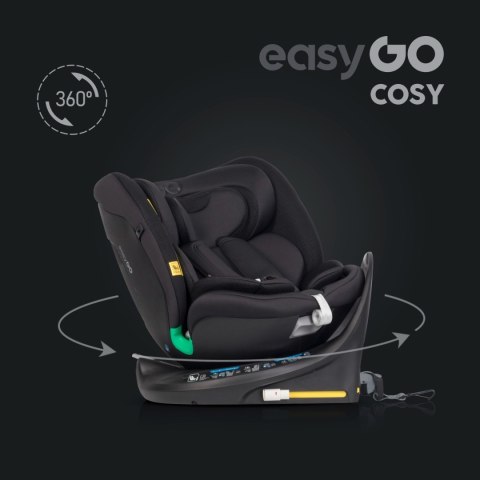 Fotelik Samochodowy Easygo Cosy Ink Isofix 360° 0-36Kg 8 Pozycji Top Tether