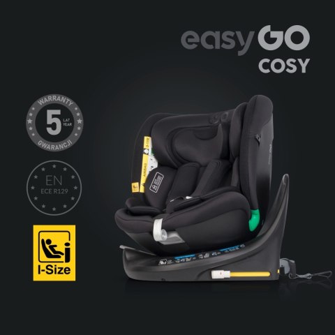 Fotelik Samochodowy Easygo Cosy Ink Isofix 360° 0-36Kg 8 Pozycji Top Tether