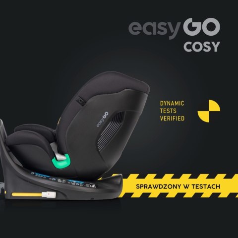 Fotelik Samochodowy Easygo Cosy Ink Isofix 360° 0-36Kg 8 Pozycji Top Tether