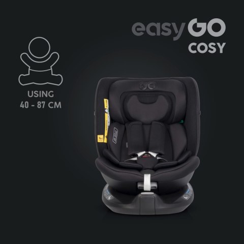 Fotelik Samochodowy Easygo Cosy Ink Isofix 360° 0-36Kg 8 Pozycji Top Tether