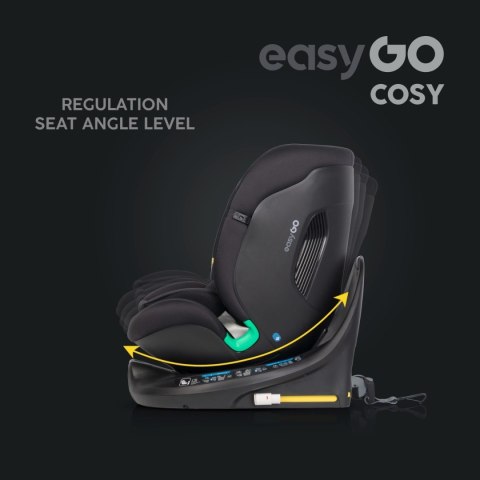 Fotelik Samochodowy Easygo Cosy Ink Isofix 360° 0-36Kg 8 Pozycji Top Tether