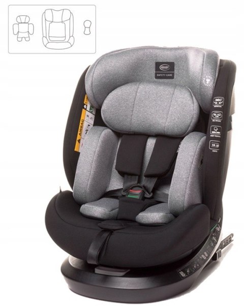 Fotelik Samochodowy I-Size 360° Obrotowy Isofix 0-36Kg Rwf Dla 0-150Cm
