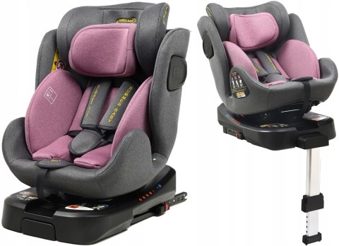 Fotelik Samochodowy I-Size 40-150Cm 360° Isofix Z Nogą I Regulacją Zagłówka