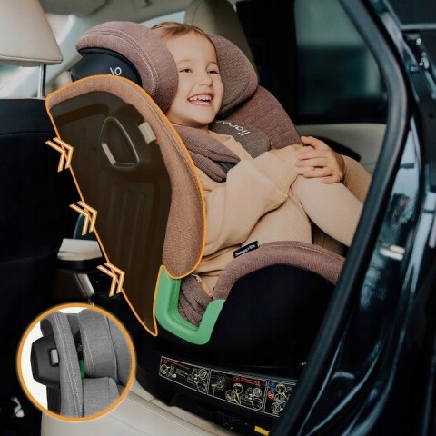 Fotelik Samochodowy I-Size Lionelo Harmony Przód/Tył Isofix 360 Baza Bambus