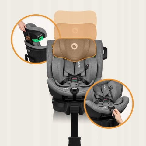 Fotelik Samochodowy I-Size Lionelo Harmony Przód/Tył Isofix 360 Baza Bambus