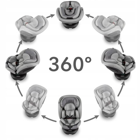 Fotelik Samochodowy Kidwell Gocar I-Size 360 Isofix 40-135 Cm Obracane 360°