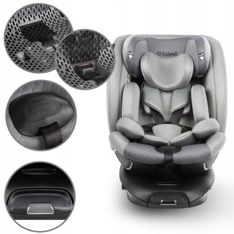 Fotelik Samochodowy Kidwell Gocar I-Size 360 Isofix 40-135 Cm Obracane 360°