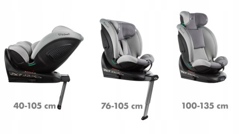 Fotelik Samochodowy Kidwell Gocar I-Size 360 Isofix 40-135 Cm Obracane 360°