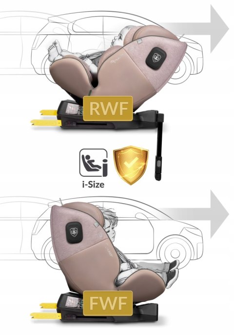 Fotelik Samochodowy Obrotowy Isofix I-Size 40-150Cm Z Nogą I 360° Obrot