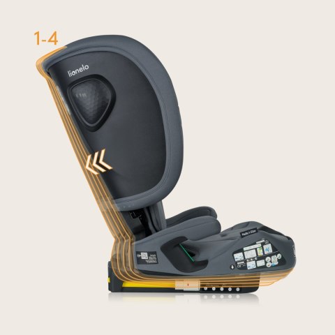 Fotelik Samochodowy Składany Isofix 76-150Cm 4-Stopniowa Regulacja Sips