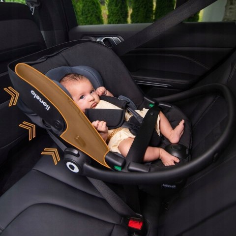Fotelik I-Size Lionelo Astrid Isofix 40-87 Cm, Memory Foam, Epp, Beige Sand