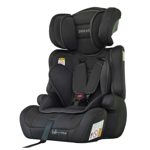 Fotelik Samochodowy Baby-Coo Bravo I-Size 9-36 Kg, Czarny, Ruchome Oparcie