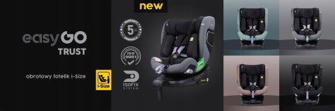 Fotelik Samochodowy Easygo Trust I-Size Isofix Obrotowa 360° 0-36Kg