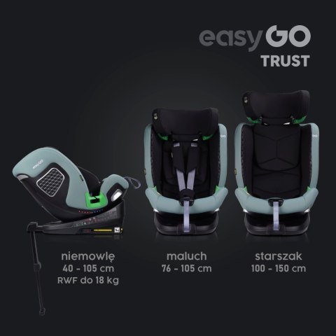 Fotelik Samochodowy Easygo Trust I-Size Isofix Obrotowa 360° 0-36Kg