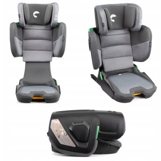 Fotelik Samochodowy Mane Szary Isofix I-Size 100-150 Cm Sip Składany Łatwy