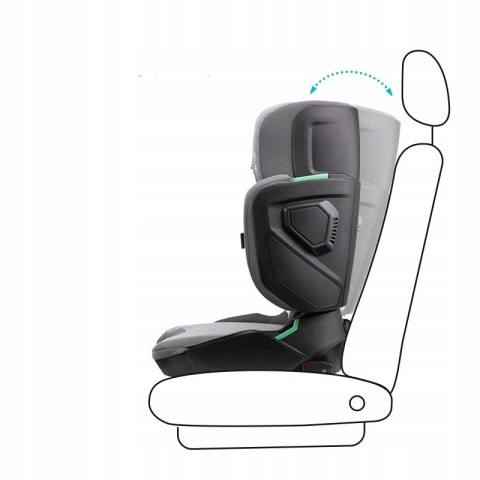 Fotelik Samochodowy Mane Szary Isofix I-Size 100-150 Cm Sip Składany Łatwy