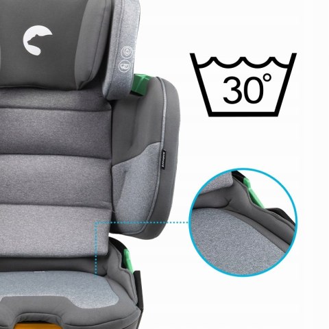 Fotelik Samochodowy Mane Szary Isofix I-Size 100-150 Cm Sip Składany Łatwy