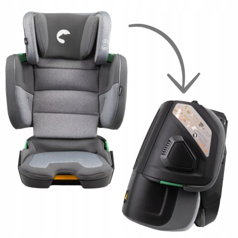 Fotelik Samochodowy Mane Szary Isofix I-Size 100-150 Cm Sip Składany Łatwy